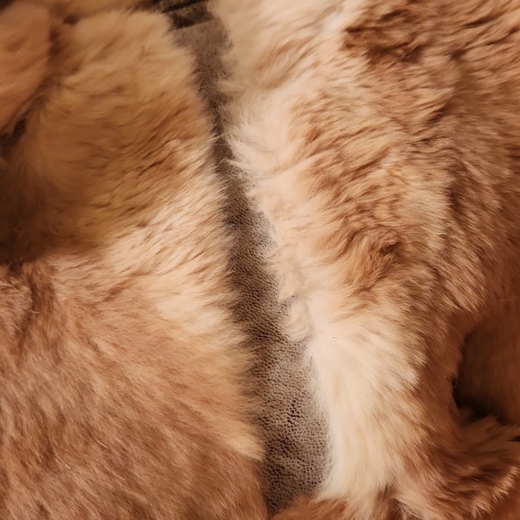 Vintage June  genuine natural rabbit fur and leather details  jacket  size M - Picture 7 of 17